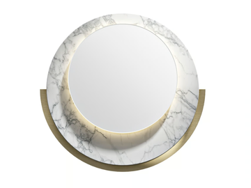 RONDÒ D70 - Round framed wall-mounted marble mirror by Capital Collection - view 2